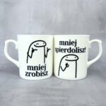 Kubek mniej zrobisz mniej spierdolisz porcelanowy kubek