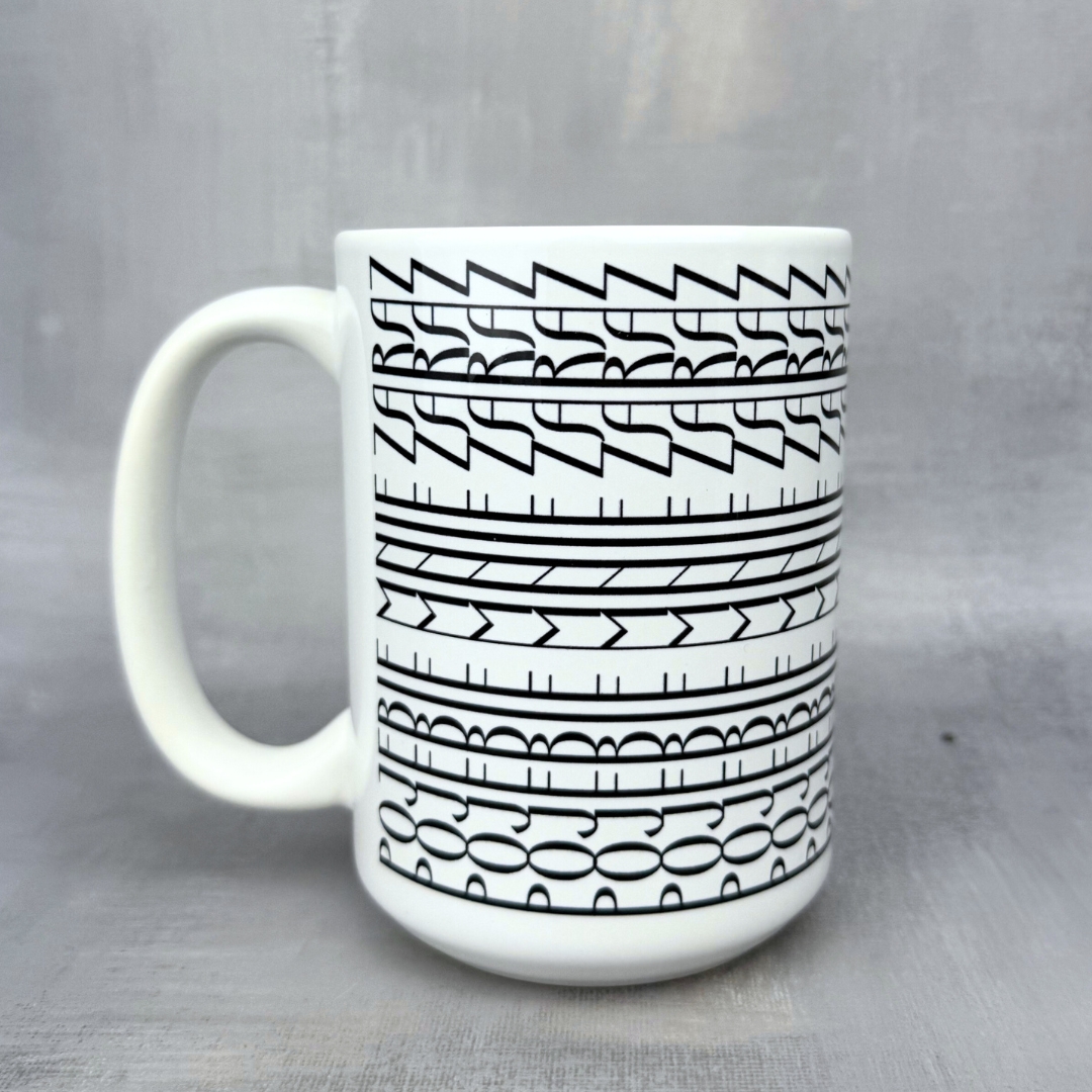 Kubek pojebie mnie zaraz szlaczki