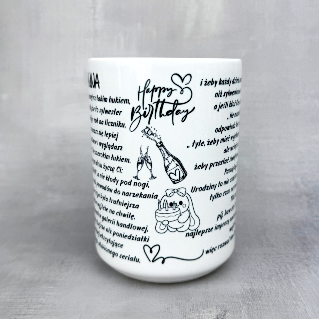 Kubek urodzinowy personalizowany zuzanna dla niej