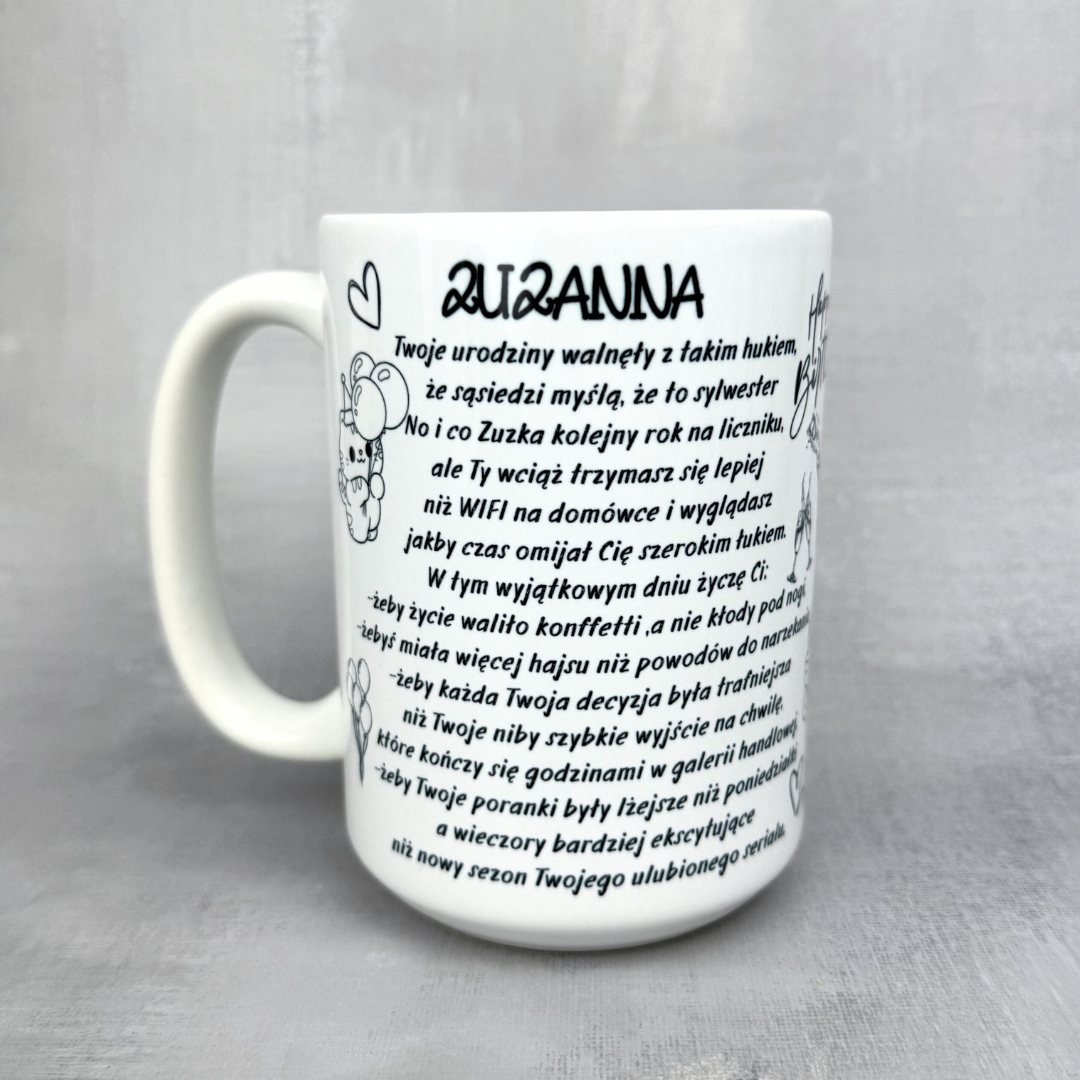 Kubek urodzinowy personalizowany zuzanna