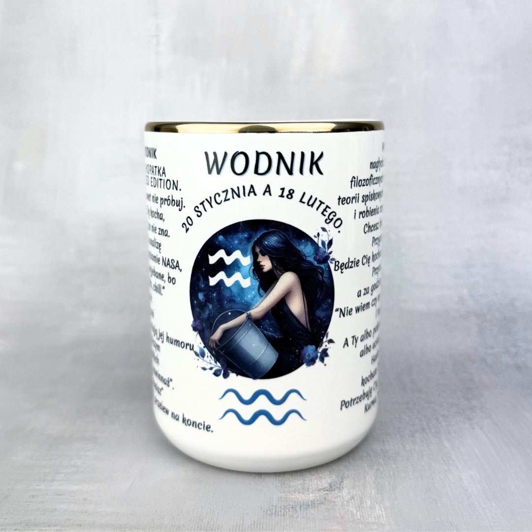 Kubek znaki zodiaku wodnik dla kobiety
