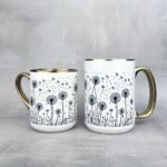 Kubek dmuchawce v2 złote kubki