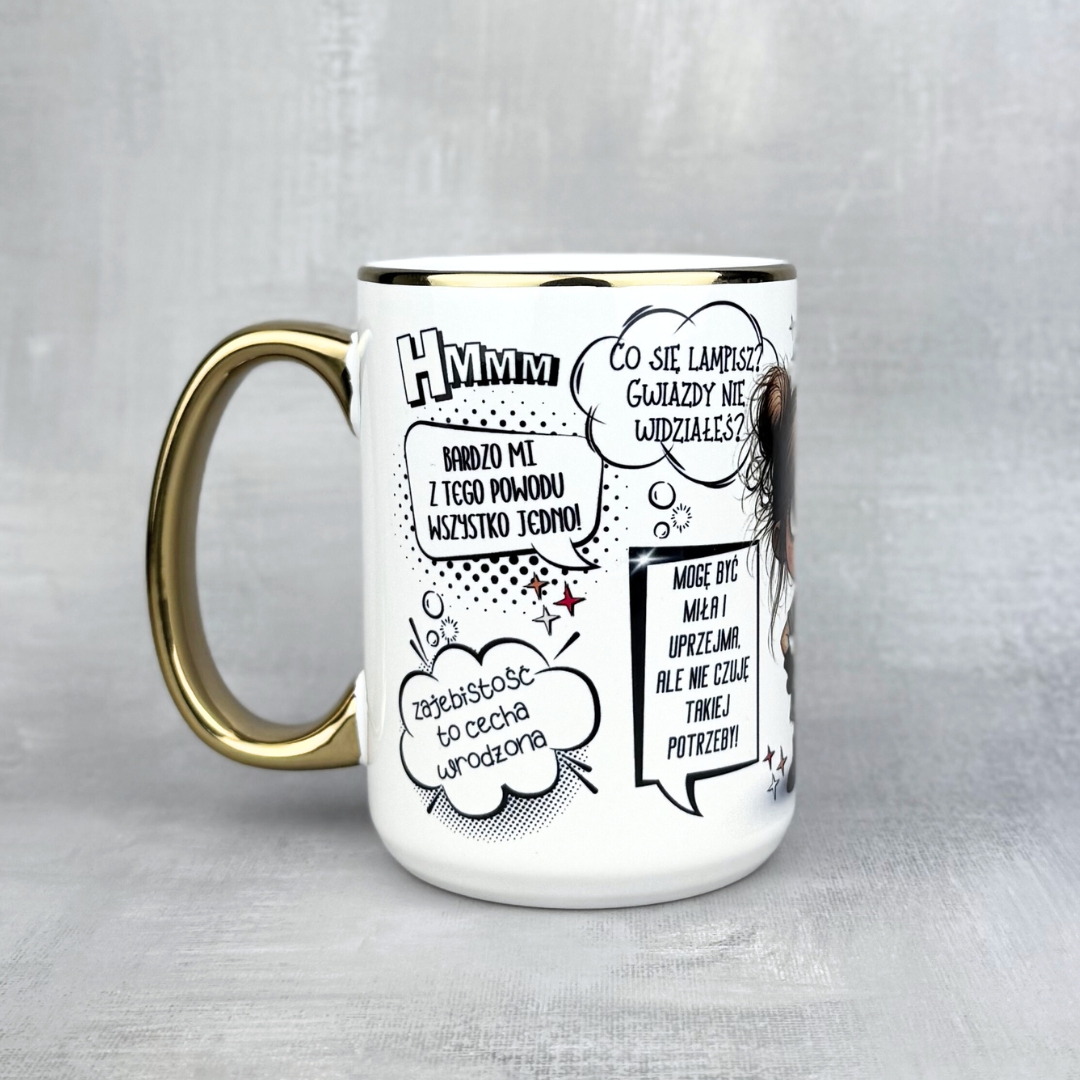 Kubek mała złośnica nowość złote ucho