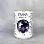 Kubek ze znakiem zodiaku panna dla niej złoty