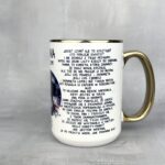 Kubek ze znakiem zodiaku panna złoty