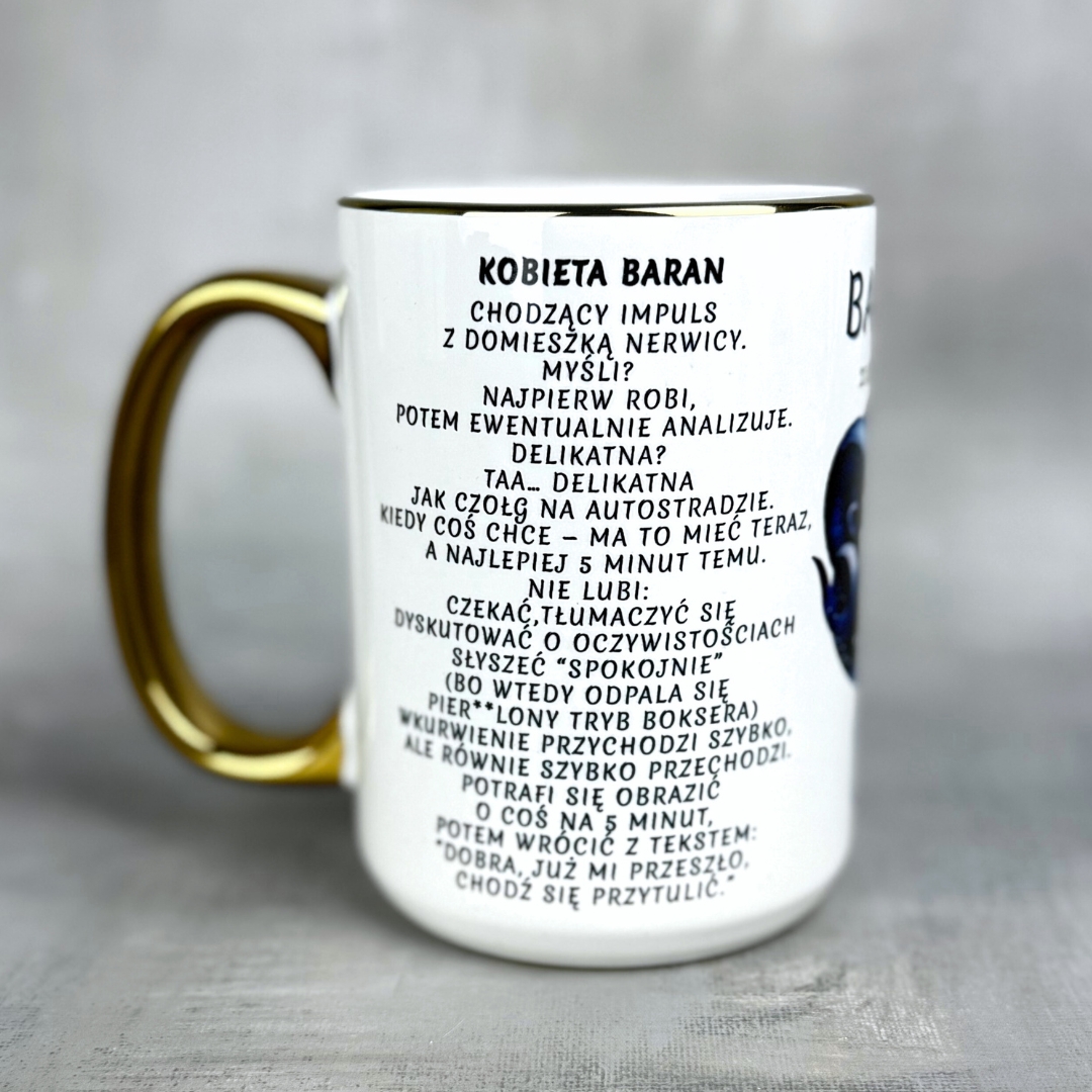 Kubek znak zodiaku baran dla kobiety