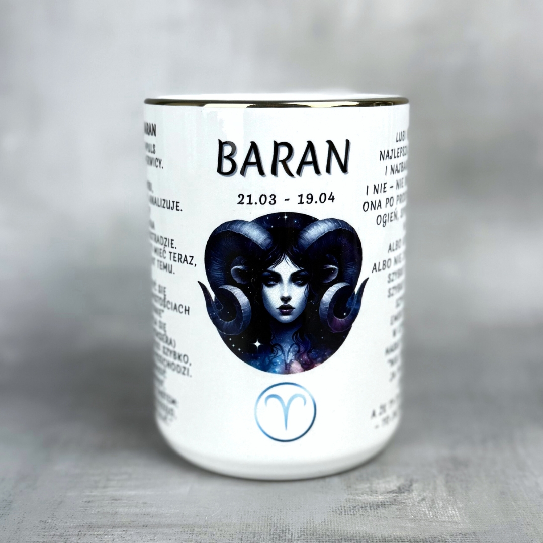 Kubek znak zodiaku baran dla niej