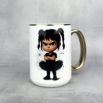 Kubek albo jestem głodna albo niewyspana nowość złoty