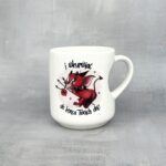 Kubek serduszko będę cię kochać i wurwiać do końca Twoich dni na walentynki