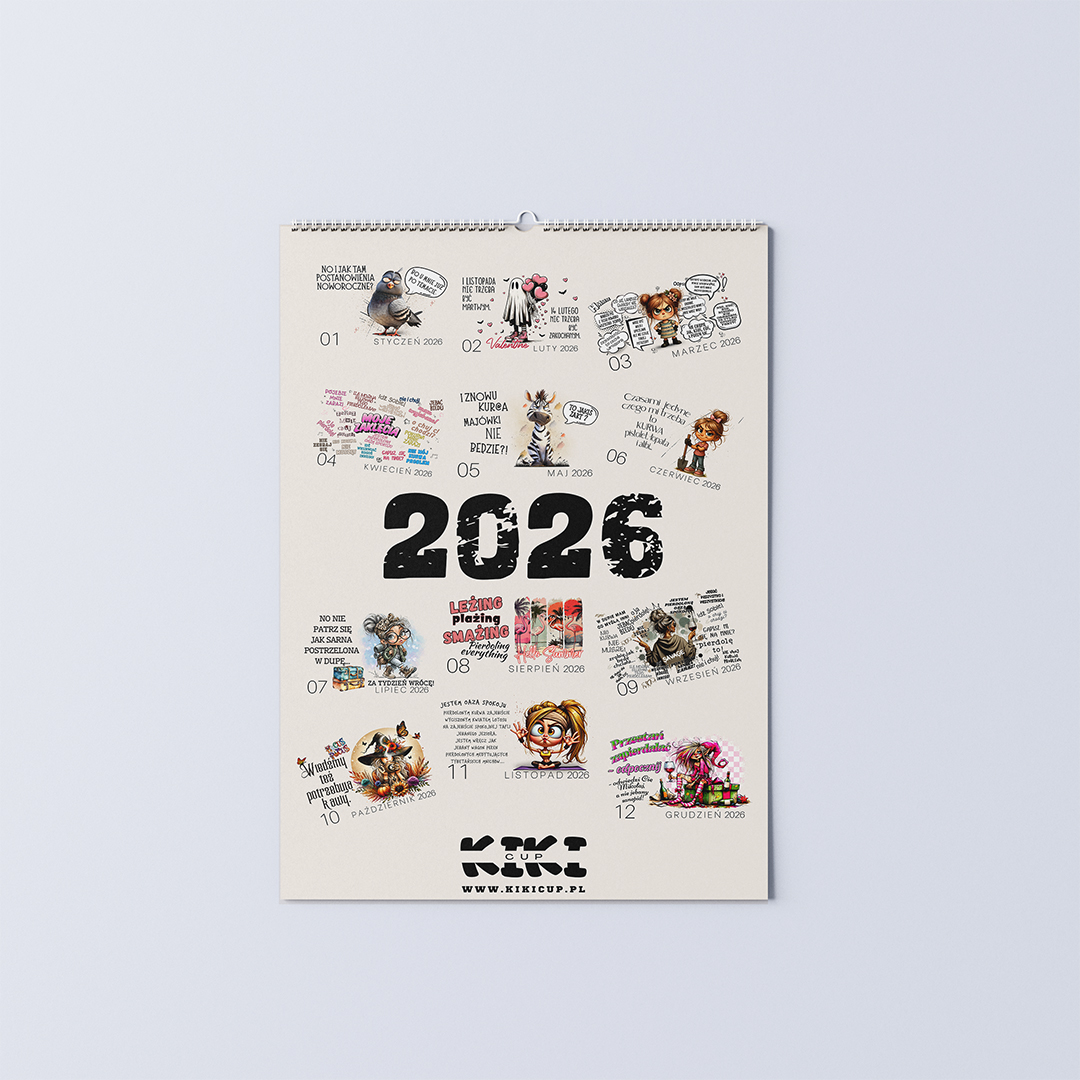 Kalendarz 2026 dla niej śmieszny kalendarz