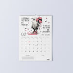 Kalendarz 2026 śmieszny kalendarz unisex luty