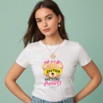 Koszulka damska caution awesome alert