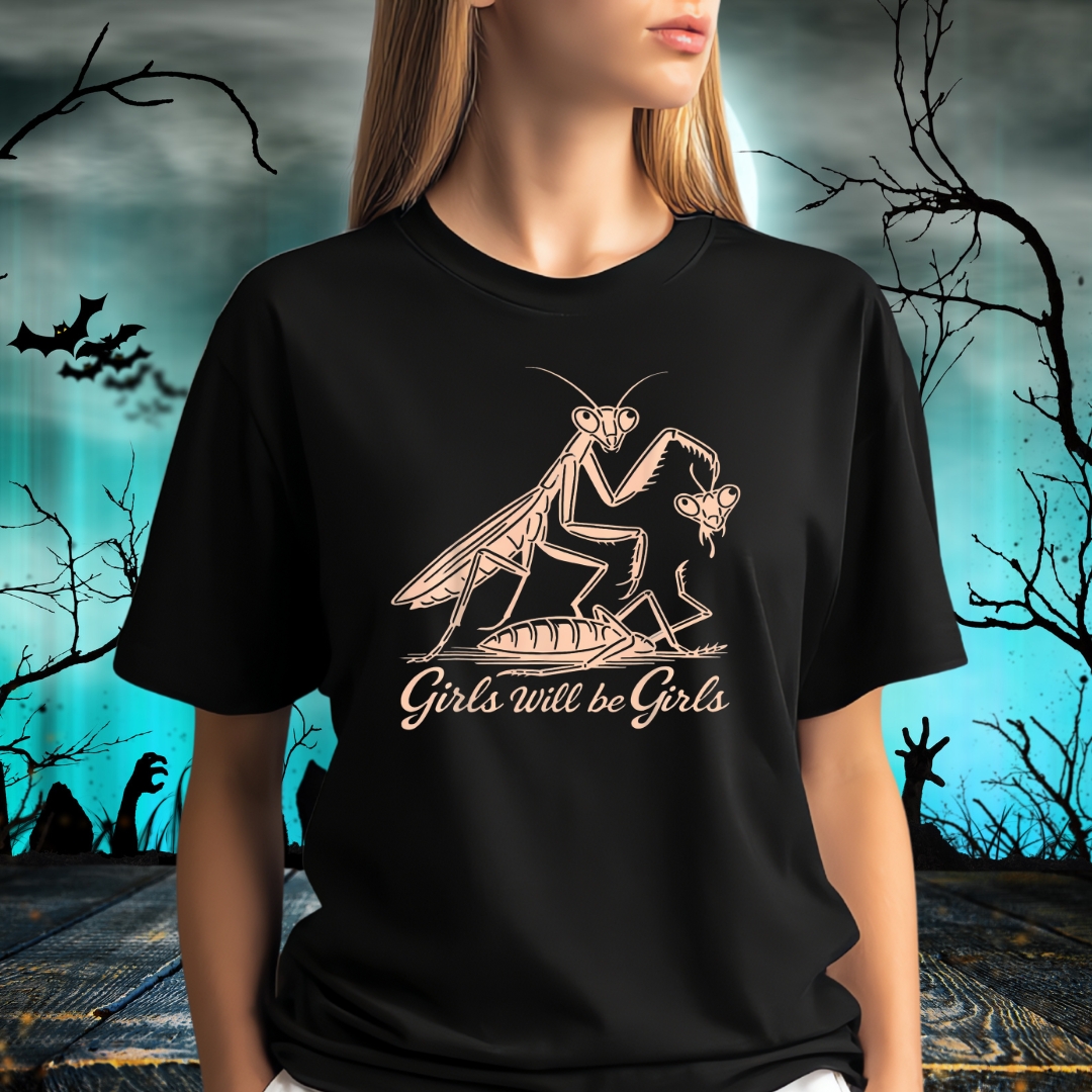 Koszulka girls will be girls modliszka