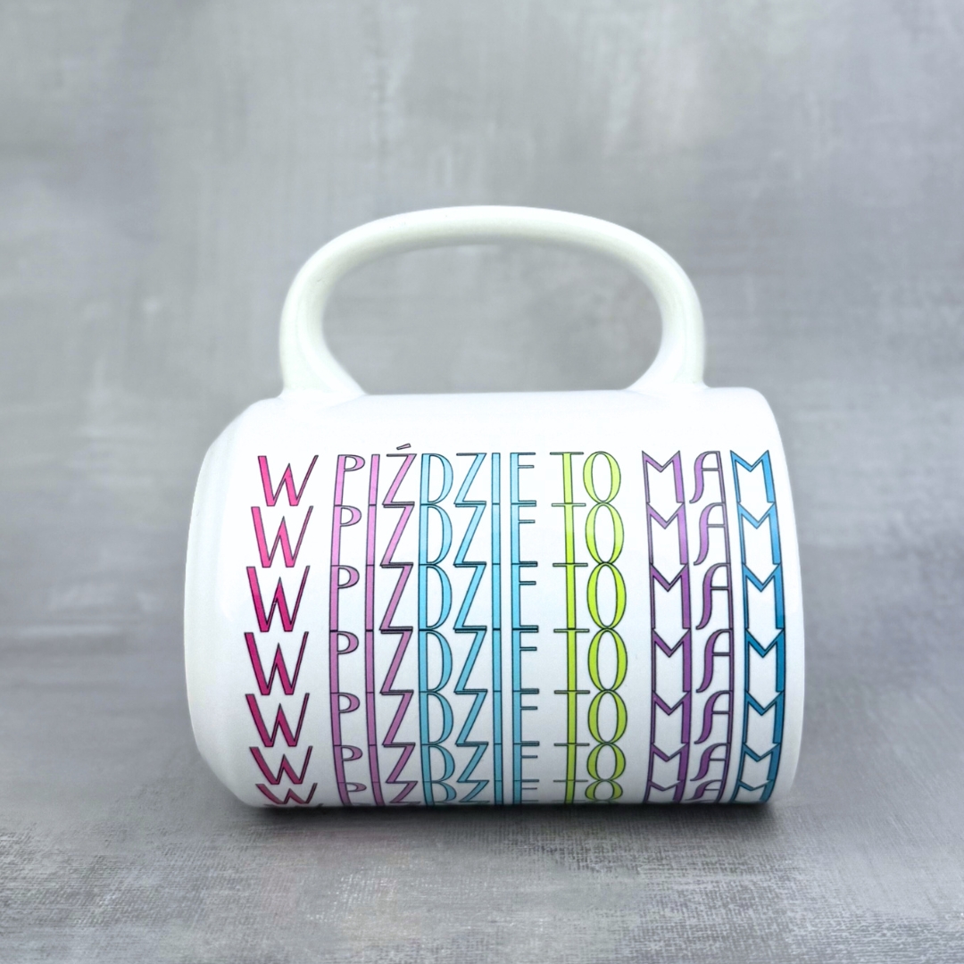 Kubek w piździe to mam kolorowe szlaczki new