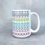 Kubek w piździe to mam kolorowe szlaczki nowość