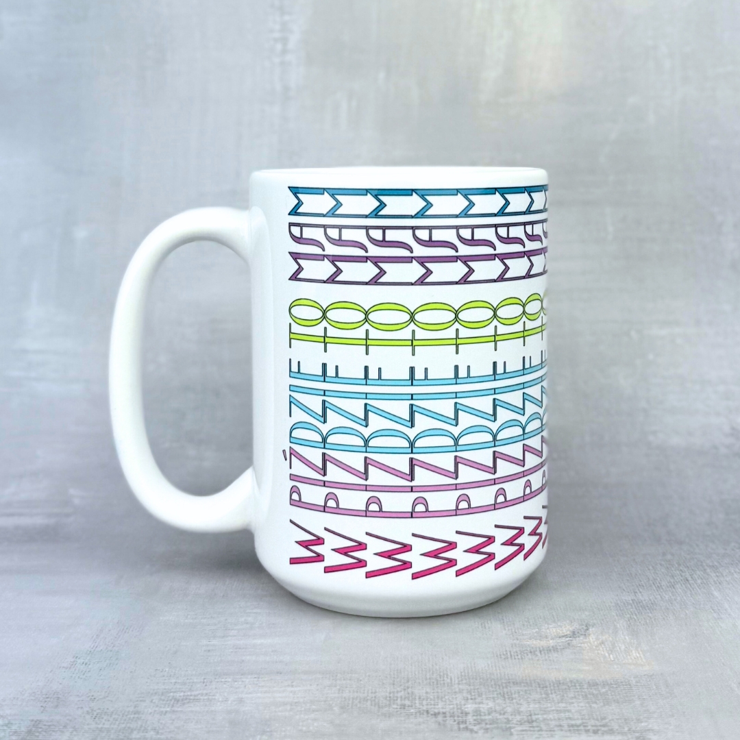 Kubek w piździe to mam kolorowy szlaczki