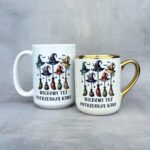 Kubek wiedźmy też potzrebują kawy v2 elegant złoty