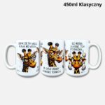 Kubek żebym cię tu więcej kuwa nie widział (dla niego) z żyrafą 450ml klasyczny biały