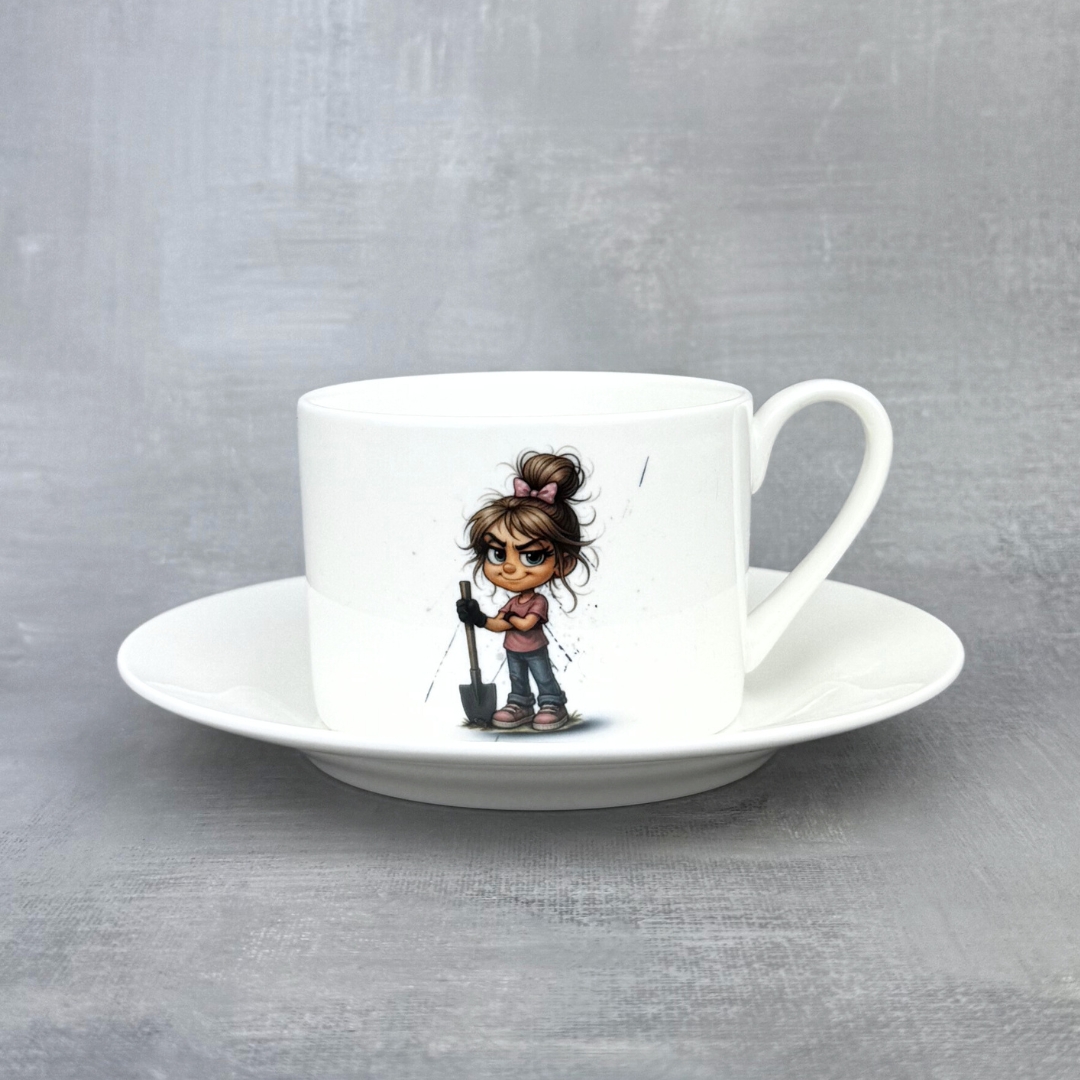 Zestaw porcelanowy Alibi (filiżanka + podstawka)