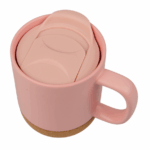 Kubek 330ml na korku z przykrywką