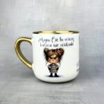 Kubek mała złośnica 3w1 złoty elegant nowość