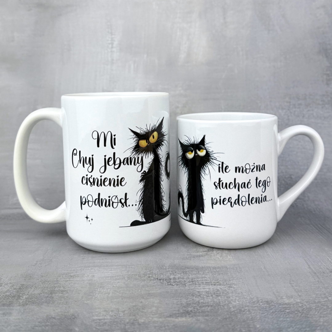 Kubek mi chuj jebany ciśnienie podniósł z kotem
