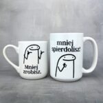 Kubek mniej zrobisz biały