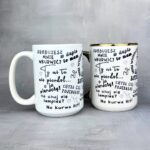 Kubek moje afirmacje czarne napisy nowość