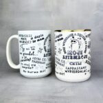 Kubek moje afirmacje czarne napisy złoty