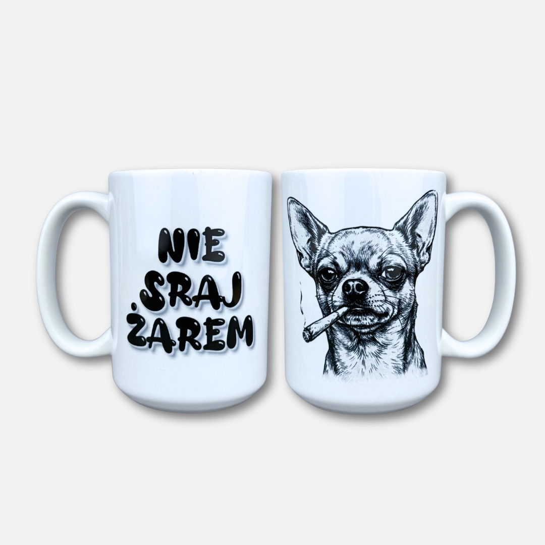 Kubek nie sraj żarem nowość