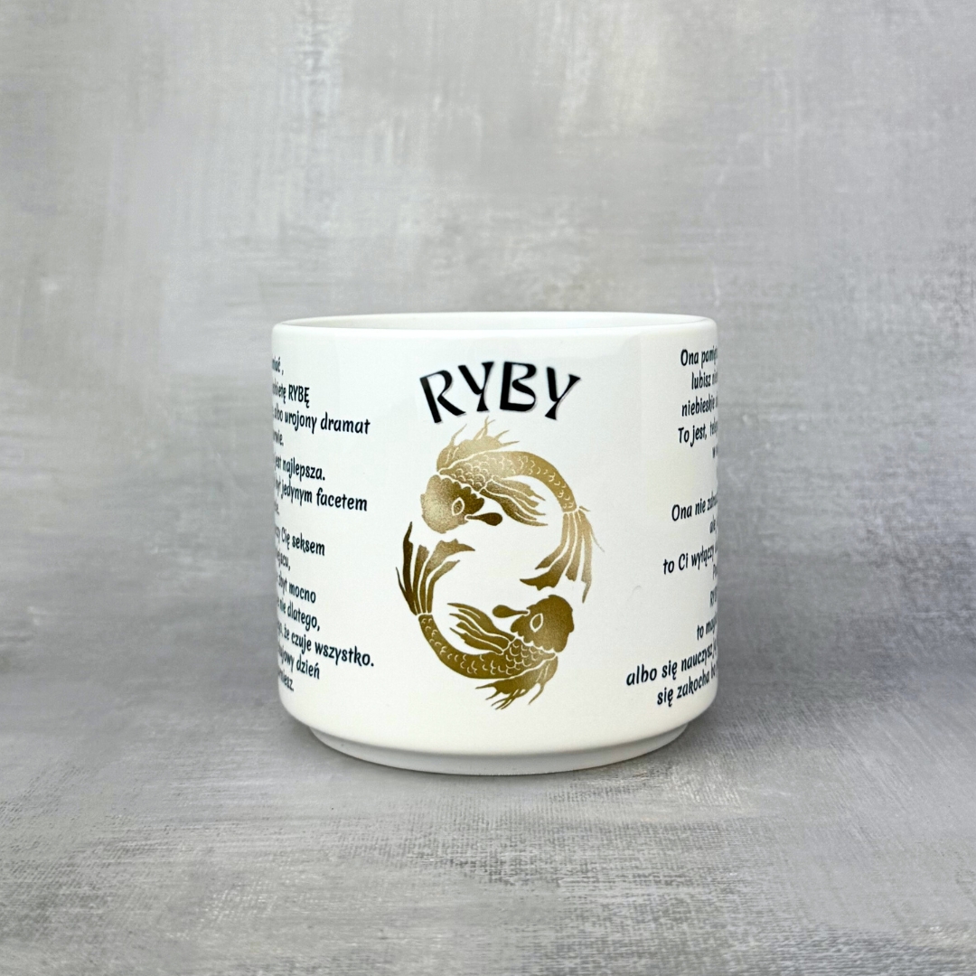 Kubek ryby znaki zodiaku
