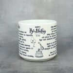 Kubek urodzinowy personalizuj imię, ty wulkanie złoty szerokie ucho