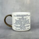 Kubek znak zodiaku byk szerokie złote ucho elegancki prezent