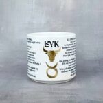 Kubek znak zodiaku byk szerokie złote ucho nowość