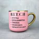Kubek B.I.T.C.H. Elegant różowy
