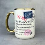 Kubek drogi święty mikołaju, byłam grzeczna złote ucho