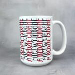 Kubek miej wyjebane (szlaczki) biały