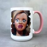 Kubek o ja pierdole - barbi różowe ucho i środek