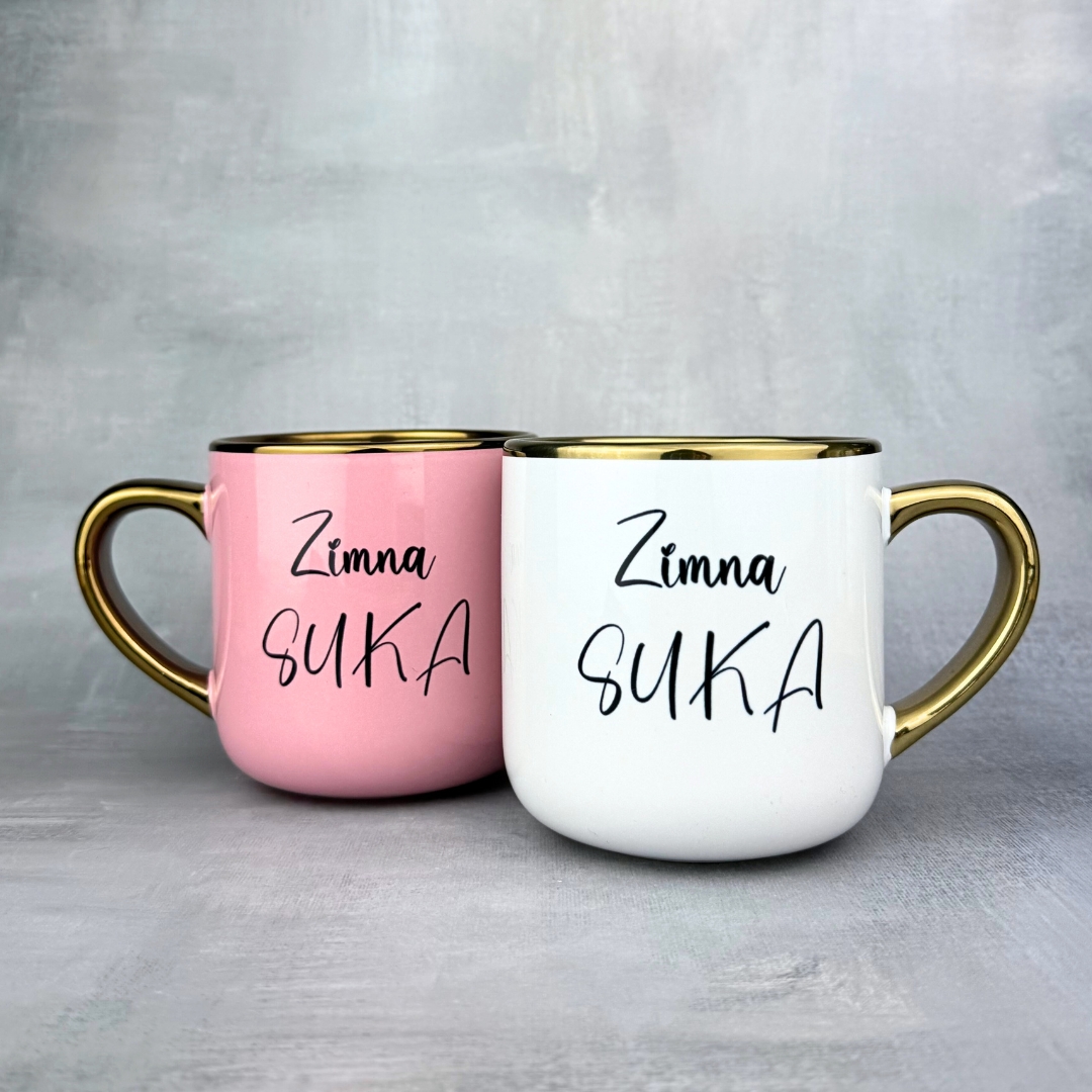 Kubek zimna suka (elegant) złoty