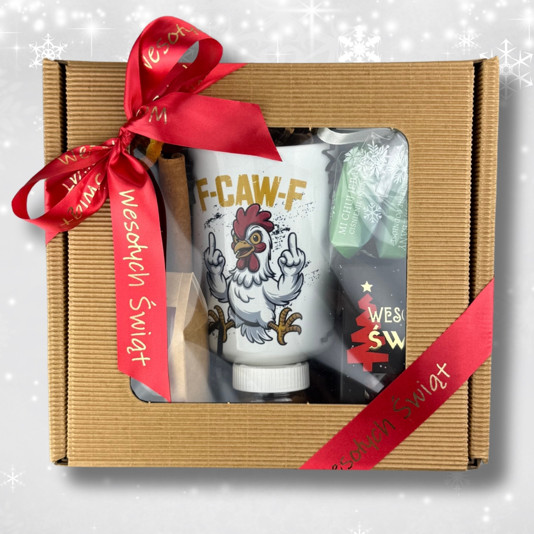 Zestaw prezentowy eko czerwona wstążka