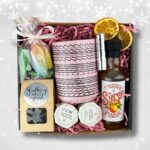 Zestaw prezentowy różowe szlaczki