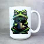 Kubek chapaj dzidę z żabą