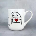 Kubek kocham cię jak kaczka wodę biały nowy