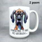 Kubek nie wkurwiajmy się zawzajem z psem