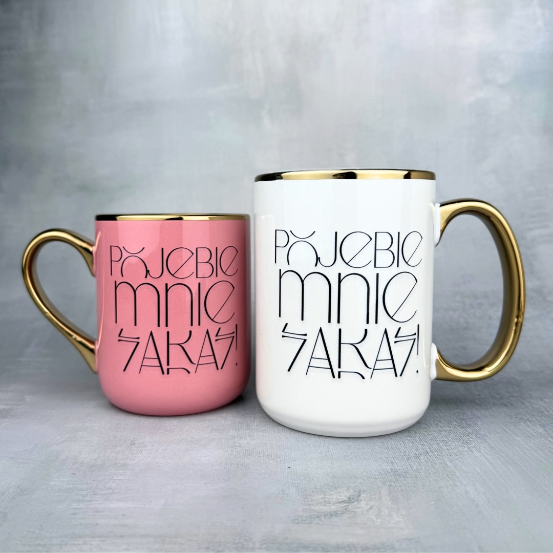 Kubek pojebie mnie zaraz (szyfr) złoty