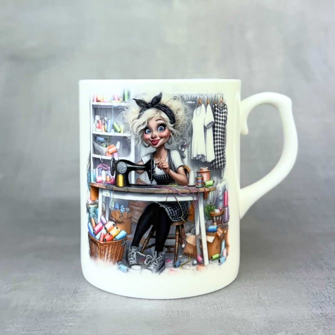 Kubek szycie to moje życie porcelanowy