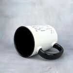 Kubek zaraz mnie chuj strzeli (szyfr) czarne ucho i wnętrze