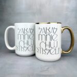 Kubek zaraz mnie chuj strzeli (szyfr) złoty