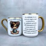 Kubek jestem oazą spokoju (Mała Złośnica) złoty