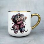 Kubek jesteś moją ulubioną psiapsi (kotki) elegant złoty